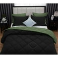 thumbnail image 6 of DNG Creations 5 Piece Reversible Diamond Pattern Comforter Solid - 100% Egyptian Cotton, 800 TC ( Oversized Queen - Size ) All-Season 550 GSM ( Moss/Black Colour ), 6 of 7