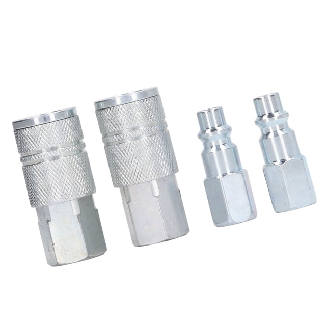 Air Coupler Plug Kit, Heat Treated Steel Structure Air Hose Quick Connect Fittings For High Air Tools