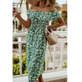 thumbnail image 4 of Vestidos adelgazantes estampados florales de manga corta de un hombro casuales de verano para mujer Fridja qw5480, 4 of 8
