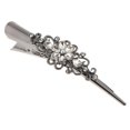 thumbnail image 4 of Pinzas de pelo de cristal de metal para mujer, pinzas de pelo de , Blanco Hugo Duckbill Rhinestone Hair Clip, 4 of 7