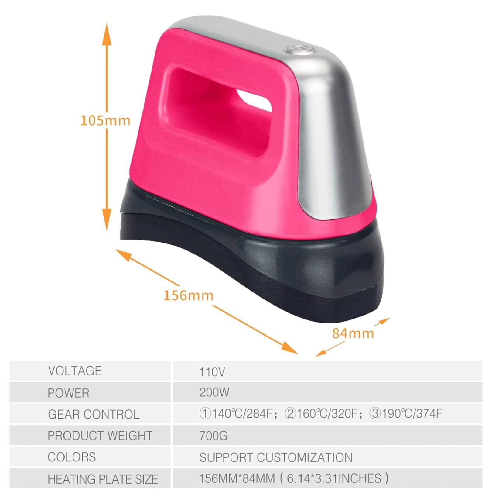 Hat Heat Press，Hat Press， Mini Heat Press，Hat Press Heat Machine for ，Heat Press Machine for t Shirts，6.3 * 3.3 in Curved Ceramic-Coated Heat Plate, Easy Temperature Control with Safety Base red