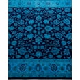 thumbnail image 4 of Hand-Knotted Wool Overdyed Contemporary Blue Area Rug 4' 1" x 6' 3", 4 of 8