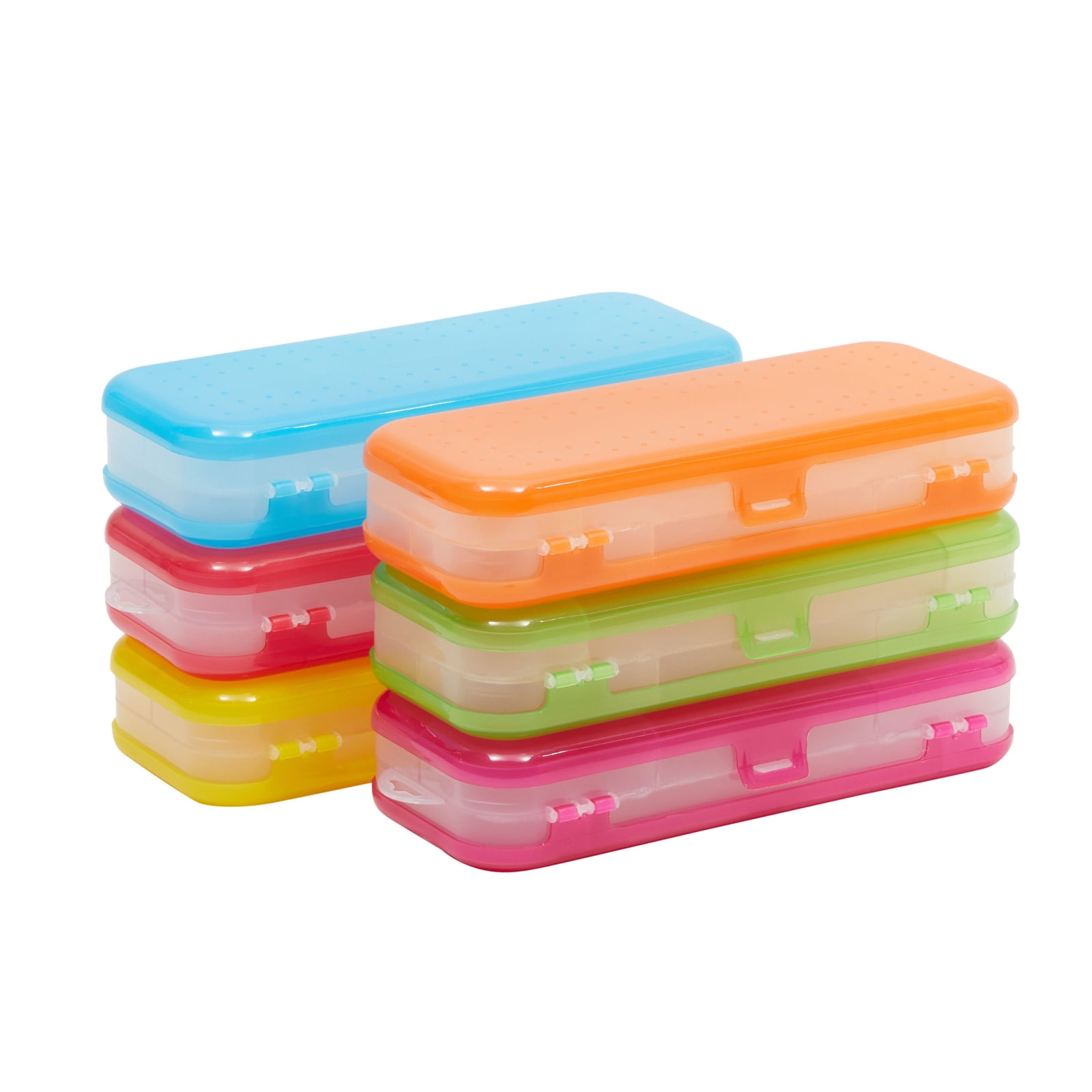 Plastic Pencil Cases for Kids, Colorful 7 Compartment Organizers (6 Pack),  PACK - Kroger
