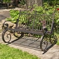 thumbnail image 3 of Outdoor Metal Rocking Arm Chair/Bench (Bench, Bronze), 3 of 6