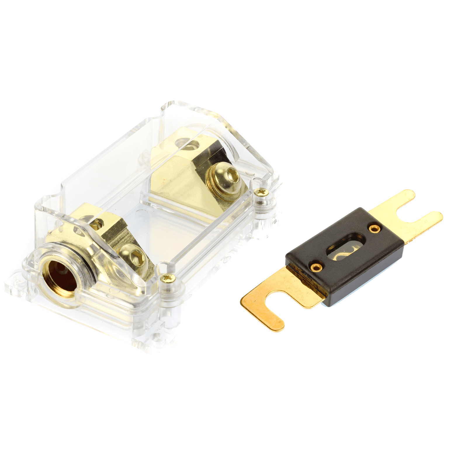 VOODOO ANL Fuse Bright Nickel Holder Car Audio 2/0 1/0 Gauge no terminals VOODOO ANL Fuse Bright Nickel Holder Car Audio 2/0 1/0 Gauge no terminals