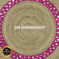 thumbnail image 2 of DN HANDICRAFT Sisal Mat Living Room Reversible Eco-Friendly Floor Jute Kitchen Carpet Brown Pink Round Area Rug (3x3 Sq Feet), 2 of 5