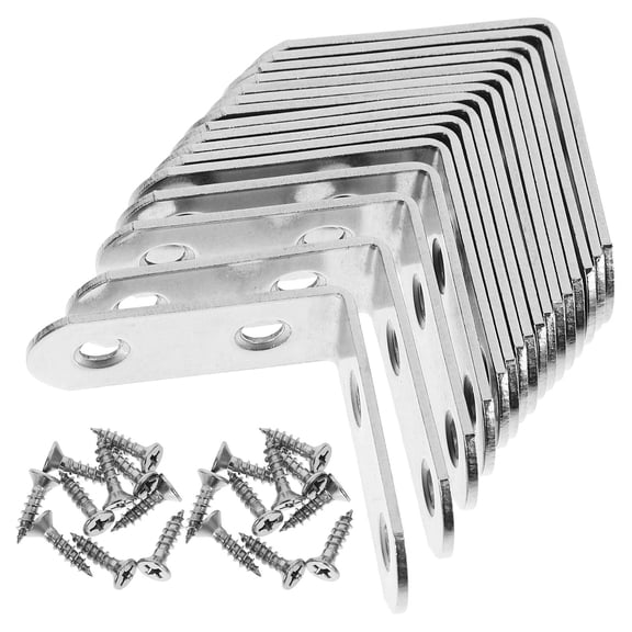 MLINS  16 Sets Small Angle Brackets Stainless Steel Corner Code