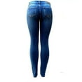 thumbnail image 3 of Jack David Juniors Womens Blue Denim Jeans Destroy Skinny Ripd Distressed, 3 of 3