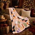 thumbnail image 3 of Whimsical Autumn Forest Playful Black Cats Ghosts, Playful Food Art Scene, Warm Flannel Blanket for Kitchen and Dining Room, Cat Lovers autumn celebration Gift, Pet Lover Home Decor, 3 of 9