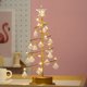 thumbnail image 2 of Lámpara de árbol de Navidad, árbol de Navidad en espiral de cristal con estrella brillante, para decoración de mesa navideña, 2 of 7