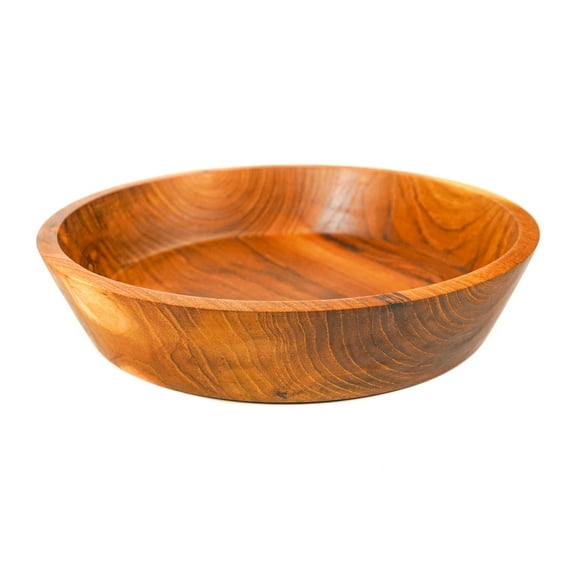 Straight Side Teak Wood Bowl - Jumbo