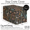 thumbnail image 5 of Sweet Jojo Designs Boho Floral Wildflower Black and Orange Girl Dog Crate Kennel Cover 30in., 5 of 6