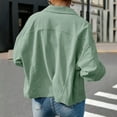 thumbnail image 4 of Hueook Long Coat Women Ladies' Casual Solid Color Lapel Button Long Sleeved Cardigan Jacket Mint Green XL, 4 of 7