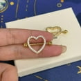 thumbnail image 5 of 14G Rhinestone Heart Nipple Rings for Women Shiny Cubic Zirconia Hollow Love Heart Nipplerings Barbell Nipple Piercing Nipple Shield Rings Body Piercing Jewelry, 5 of 6