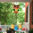 thumbnail image 2 of Northlight 10" Green Metal Owl Outdoor Garden Windchime, 2 of 6