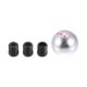 thumbnail image 1 of 1 Set 5cm Universal Shift Knob - Car Gear Shifter Knob Round Ball with 3 Adapter for 5 Speed Manual Transmission Vehicle - Aluminum Alloy Silver Tone, 1 of 6