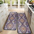 thumbnail image 4 of Kitchen Rugs Sets Of 2,Multicolor Ethnic Geometric Pattern (4) Anti Fatigue Kitchen Mat Rugs Non Slip Washable,Decorative Kitchen Floor Mats for Kitchen,Sink,Laundry,17"x47"+17"x47", 4 of 5