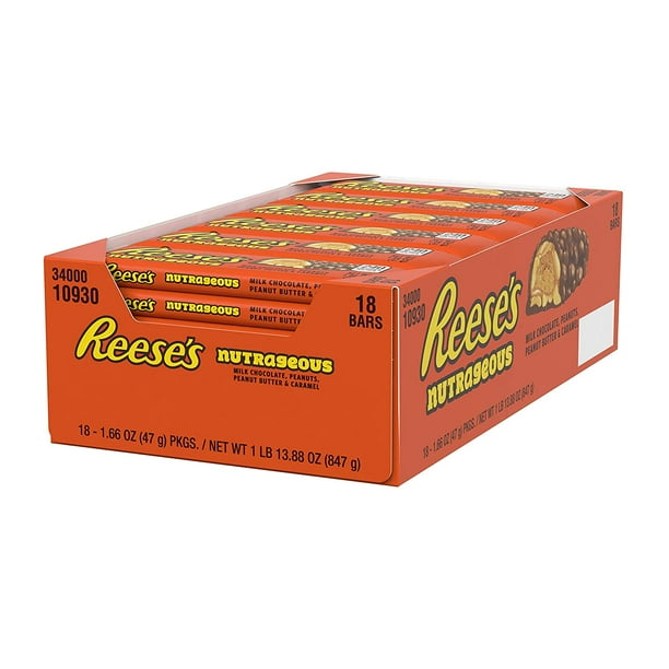 Reeses Nutrageous Chocolate Peanut Butter Candy Bar (Pack Of 18