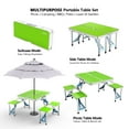 thumbnail image 2 of Ktaxon Portable Folding Picnic Table With 4-Person Chair Seats Aluminium Alloy, Grass Green, 2 of 7