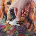 thumbnail image 3 of Dog Flower Painting Jigsaw Puzzle, 1000 Pieces Paper Wood Composite Material Zigsaw with Storage Bag and Reference Picture Easy to Solve Family Game Creative Gift for Friends Parents Grandparents, 3 of 6