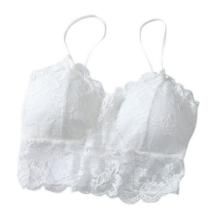 Outfmvch Bras for Women bras for Women No Underwire push Up Bra strapless Bra sports Bras for Women 1pc Women Sexy Vest Have a Chest Pad Wearing Sports Underwear White L