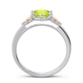 thumbnail image 4 of 2.15 Carat Beautiful Round Cut Peridot & Citrine Gemstone Bridal Ring for Women Solid 18K White Gold Size 3 by Diamond-Capitals, 4 of 7