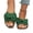 Green, variant on Sandals Women Dressy Summer Flat Sandals Bow Knot Comfort Foam Support Slip On Casual Comfort Slides Beach Flip Flops