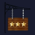 thumbnail image 3 of CafePress - 3 Star Hanging Sign Sweatshirt - Classic Crew Neck Sweatshirt, 3 of 4