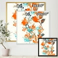 thumbnail image 4 of Designart 'Orange and Green Wildflowers III' Modern Framed Canvas Wall Art Print, 4 of 5