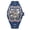 Dark Blue, variant on MEGIR Tonneau Hollow Automatic Mechanical Watch Steel Case Waterproof Male Wristwatch Silicone Strap