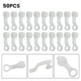 thumbnail image 1 of Lefu 50 Pcs/Pack Crochets de Rideau Chemins de Table Blancs Rail Rails Glisseurs Crochets, 1 of 8