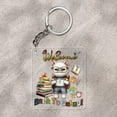 thumbnail image 2 of Welcome Manx Back to School Vintage Retro Acrylic Keychain Cat Lover Kitten Owner Gifts Collar Charm Tag Keyring - 02012, 2 of 5