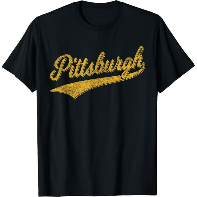 PITTSBURGH T-Shirt de Sport SCRIPT PENNSYLVANIA Drapeau - comme sur l'Image - 3TG