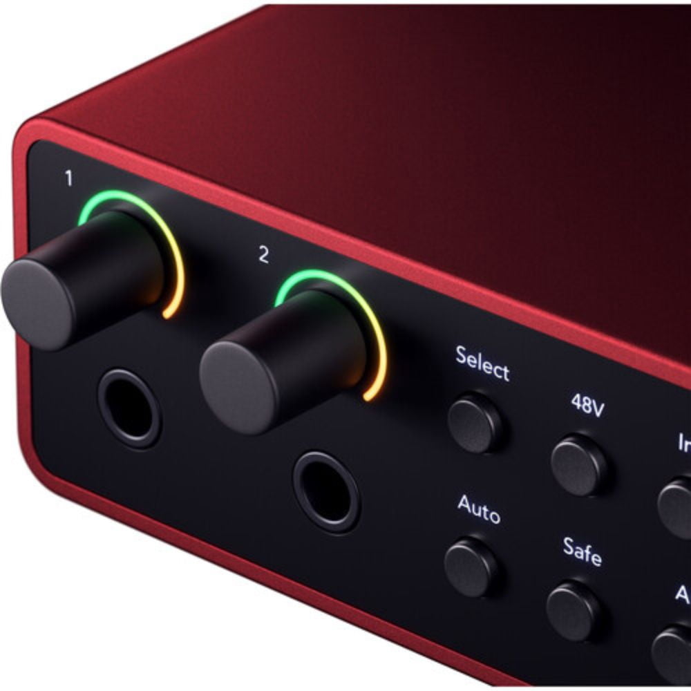 Focusrite Scarlett 4i4 USB-C Audio/MIDI Interface (4th Generation) Pair with 4x XLR - XLR Cable