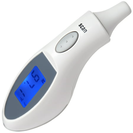 Medical Infrared Ear Thermometer with Backlight to Monitor Fever Body Temperature for Baby Infant Kids