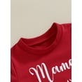 thumbnail image 6 of Mommy and Me Matching Outfits Letter Print Round Neck Pullover Long Sleeve Sweatshirts Tops, 6 of 10