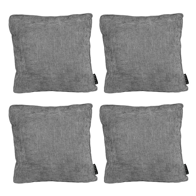 Cojin Decorativo Cuadrado Grande Set de 4 Manhattan Gris Oscuro