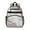 White Gray Rose, variant on Green Gray Marble Pattern Backpack for School,Cute School Bag,Schoolbag with Adjustable Shoulder Straps & Padded Back,15.25"x11.5"x5.25"
