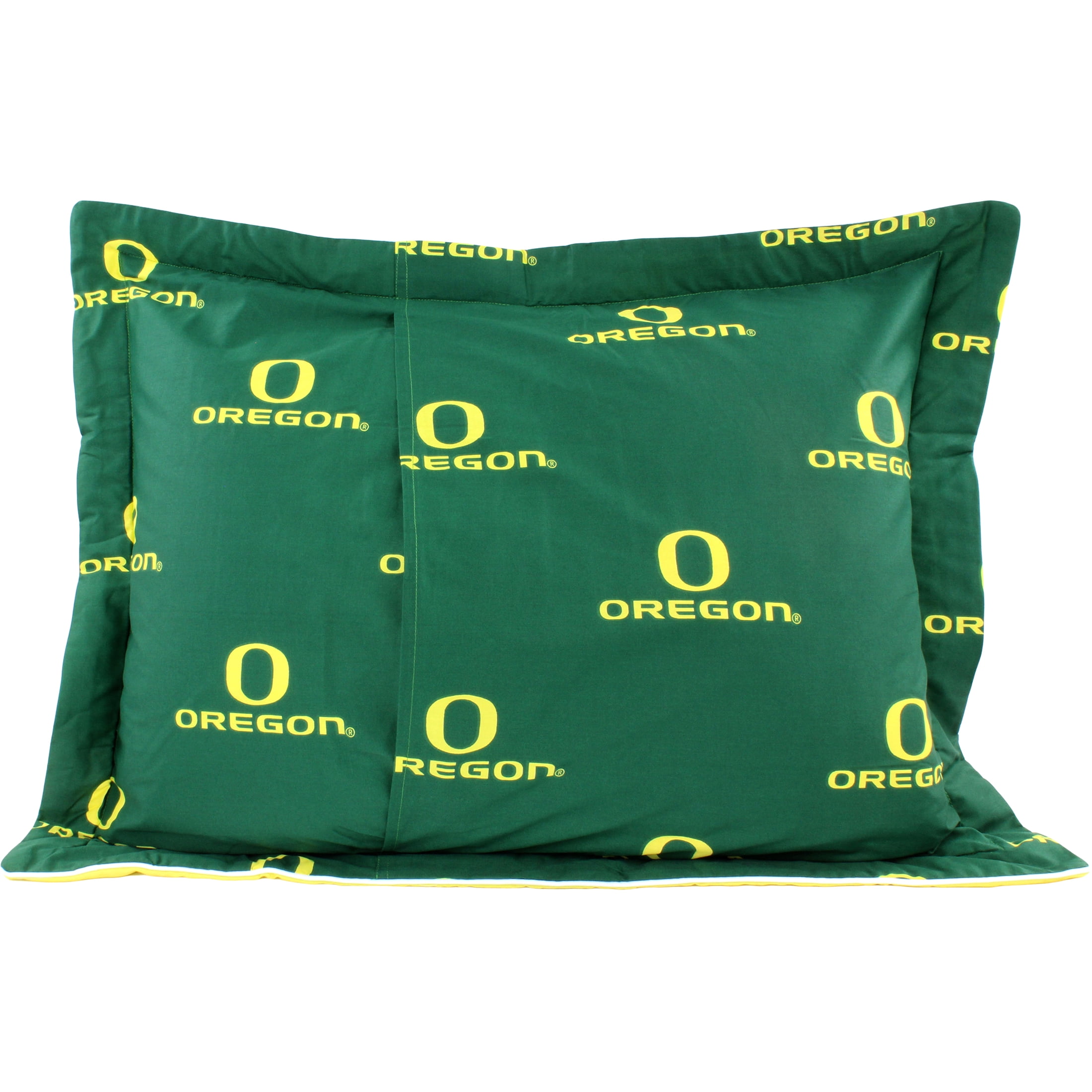 Oregon Ducks 2 Pc Reversible Cotton Comforter Set, 1 Comforter, 1 Sham, Twin