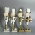 thumbnail image 4 of stanreset 4Pcs 7inch Nutcracker Figure Traditional Chubby Model Courage for Holiday Decorative, 4 of 8