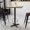 Natural, variant on BizChair 24'' x 30'' Rectangular Black Laminate Table Top with 22'' x 22'' Bar Height Table Base and Foot Ring