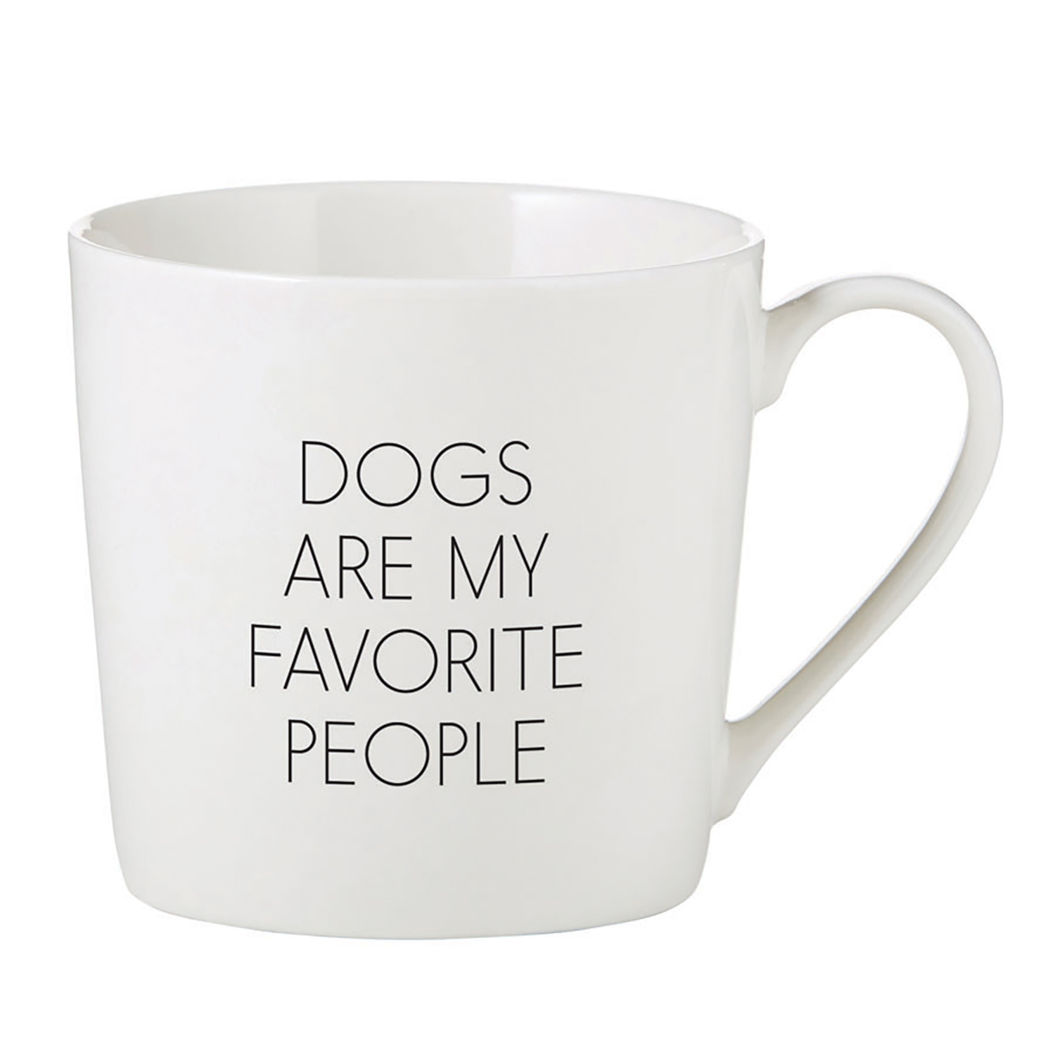6" White with Dog Lover Phrase Print Coffee Mug