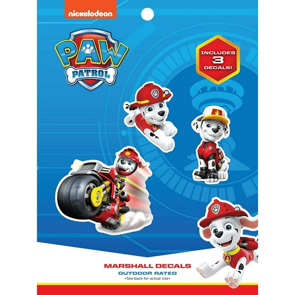 Paw Patrol Marshall Decals - Set of 3 Marshall Stickers for Kids and Adults - Vinyl Decals for Laptop, Tumbler, Water Bottle, Vehicles - Nickelodeon Stickers
