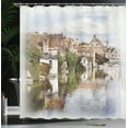 thumbnail image 4 of Ambesonne Rustic Shower Curtain, Brugge Canal View, 69"Wx84"L, Multicolor, 4 of 5