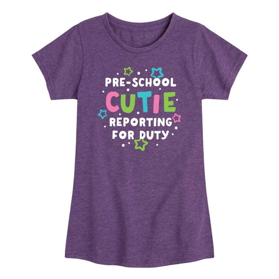 Instant Message - Pre-School Cutie - Toddler Girls Short Sleeve Graphic T-Shirt