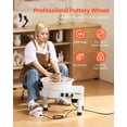 thumbnail image 2 of VEVOR Pottery Wheel, 11 in Ceramic Wheel Forming Machine, 60-300 RPM Adjustable Speed with Foot Pedal Control, Detachable Basin, Adjustable Lift Leg, Complete Accessories, White, 2 of 9