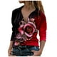 thumbnail image 1 of Camisas Para Mujer Camisetas de Gran Tamaño Manga Larga Moda Cuello Vuelto Estampado Camiseta Informal Blusa Odeerbi  ODB134893, 1 of 5