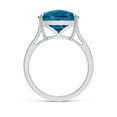 thumbnail image 2 of ANGARA Natural 6.6 ct London Blue Topaz Solitaire Cocktail Ring in 14K White Gold for Women (Size-12mm) | November Birthstone, Anniversary, Jewelry Gift for Women | Natural London Blue Topaz Ring, 2 of 9