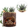 thumbnail image 4 of Pots de Plantes Succulentes en Résine Ornement en Forme de Trou d'Arbre pour Balcon Bureau, 4 of 7