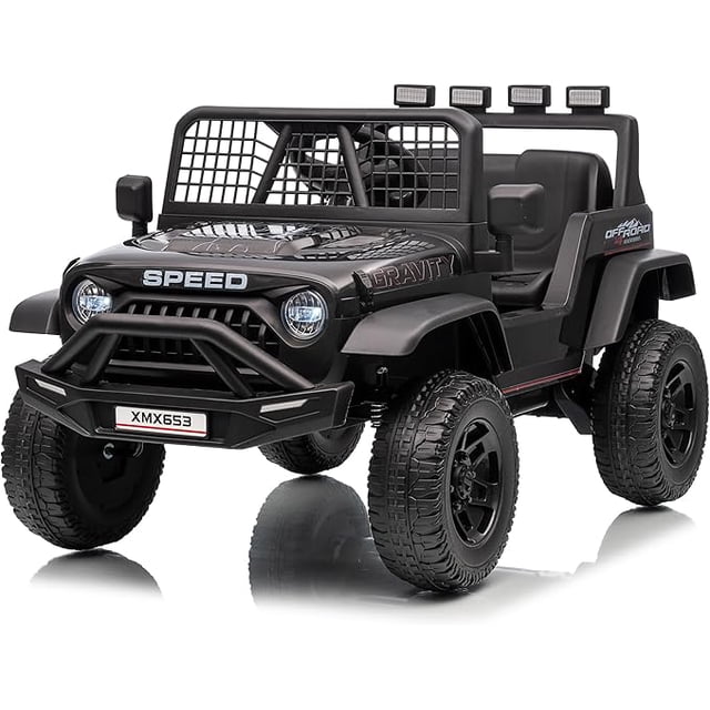 Garvee 12V Kids Ride on Car with Remote Controller, for Children 3-6 Years, Black